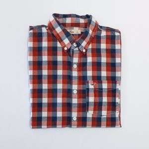 Hollister long sleeve / plaid shirt L